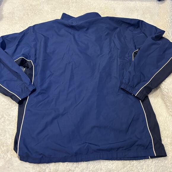 VTG Y2K Reebok Mens Windbreaker Jacket Blue Zip Up Essential Streetwear Grunge - Picture 3 of 7